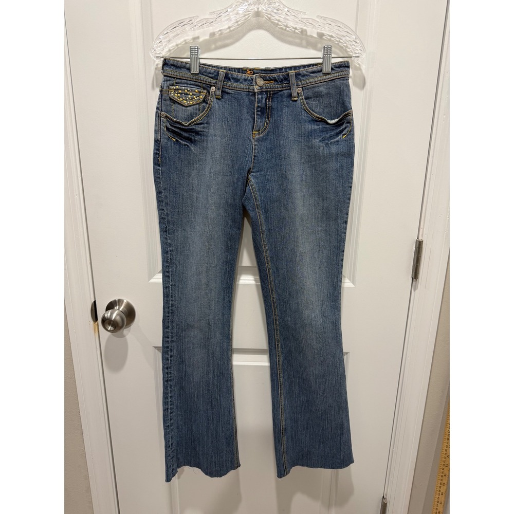 Cache Womens Jeans Embellished Back Pockets Blue Size 2